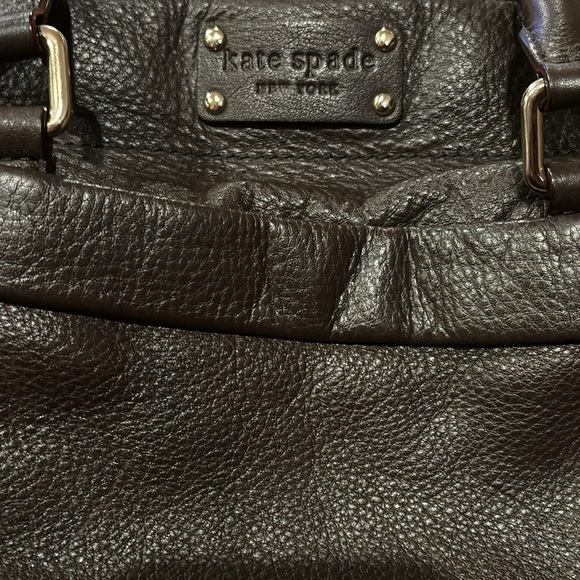 KATE SPADE BROWN LEATHER BAG GORGEOUS LEATHER 15” WIDE 8” LENGTH - Picture 10 of 14